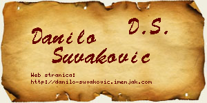 Danilo Šuvaković vizit kartica